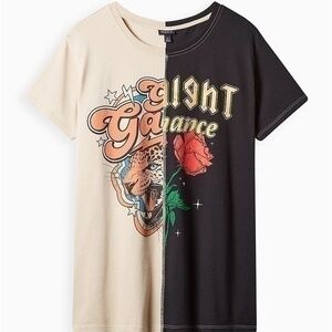 Torrid Graphic Relaxed Fit Cotton Crew Neck Tee Shirt Top sz 0 or 12 0X